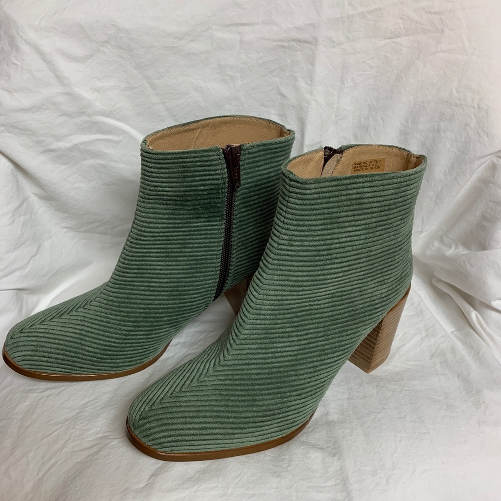 Anthropology booties in light green